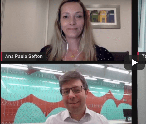 Dois participantes da live sobre diversidade na escola: Ana Paula Sefton, autora de livros infantis e Paulo Andrade, presidente do iungo e também autor de livros infantis.